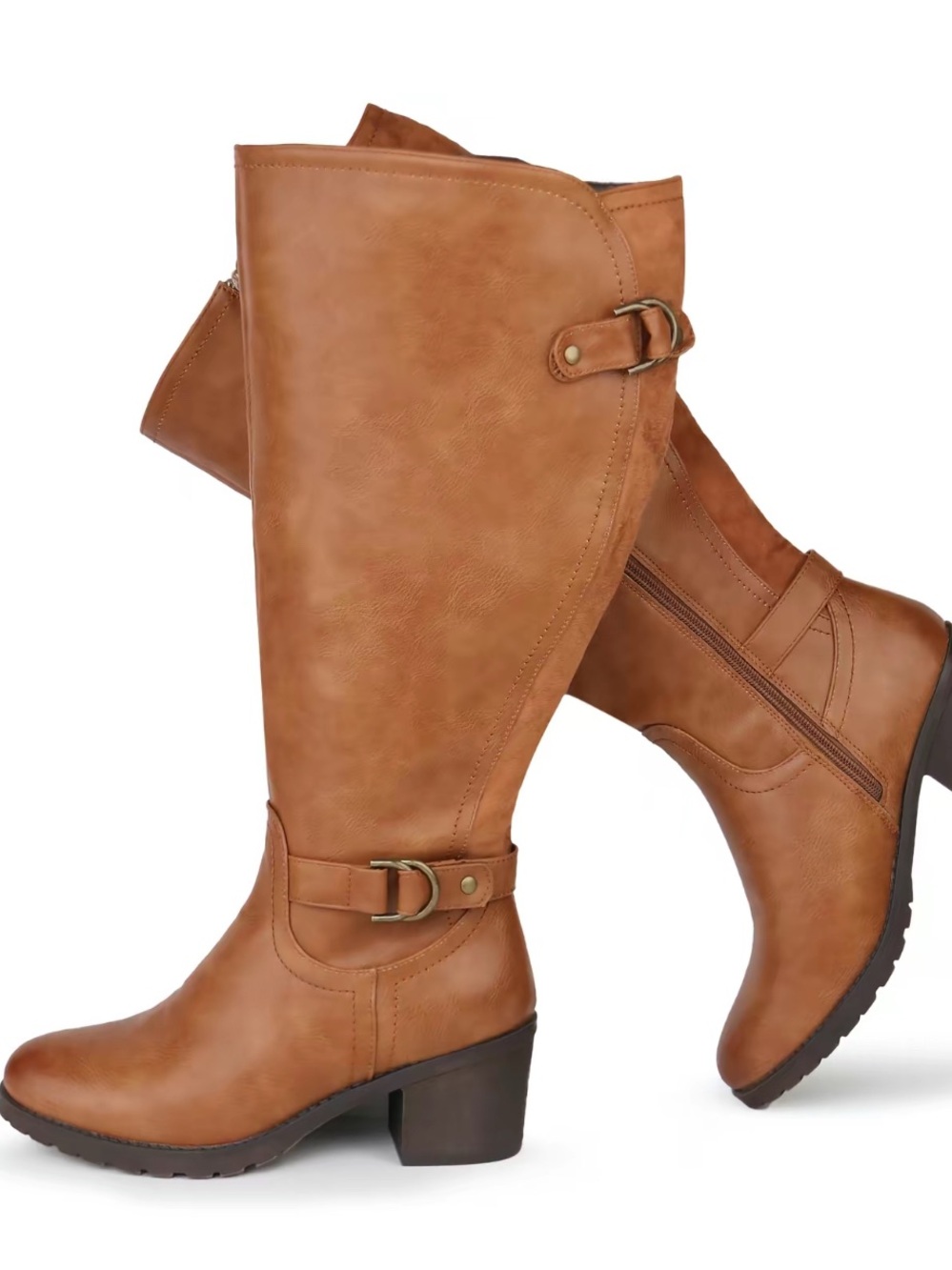 Chicblooms Tan Extra Wide Calf Knee High Riding Boots Size 10–NWT